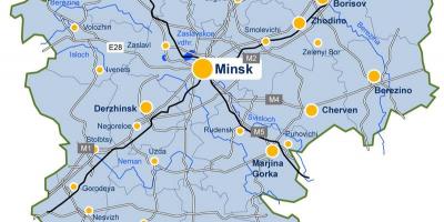 Minsk, Valgevene kaardil