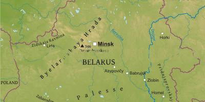 Kaart Valgevene füüsilise